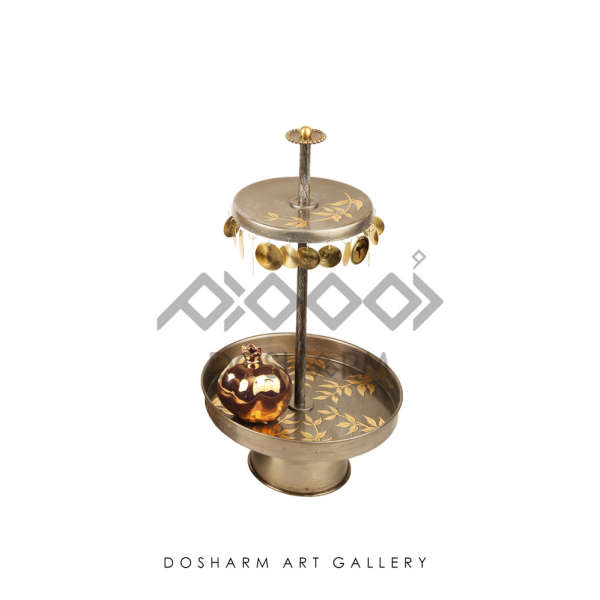 ظروف دو طبقه فلزی پایه دار (34036)