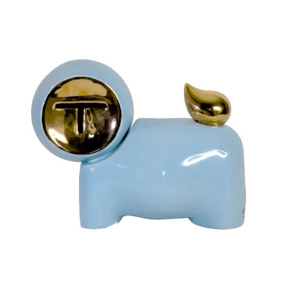 مجسمه شیر مدرن آبی (2017)