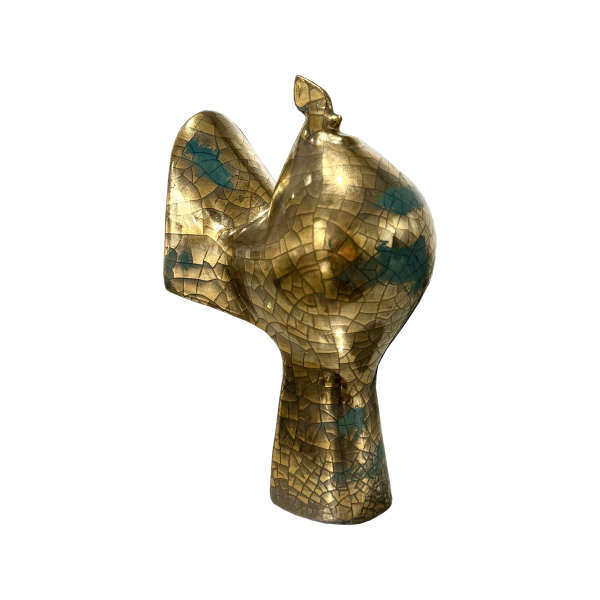 خروس پتینه طلا کوچک سبز (708)