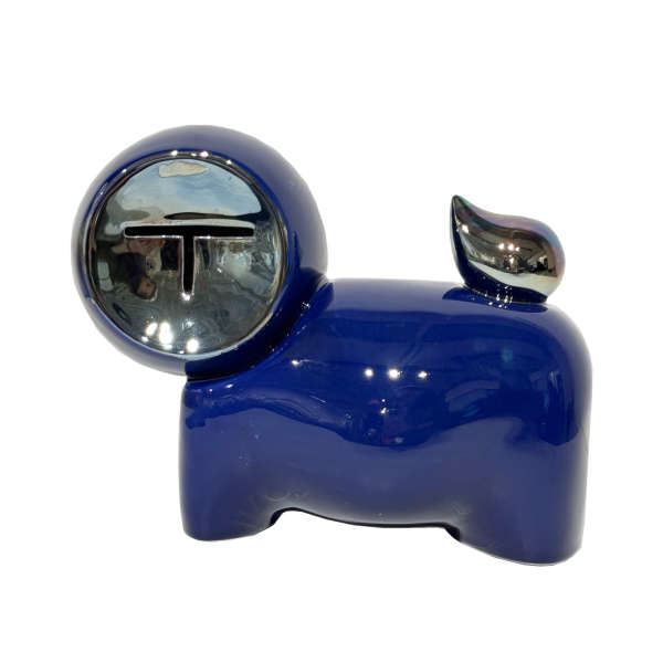 مجسمه شیر مدرن سرمه ای (2017)