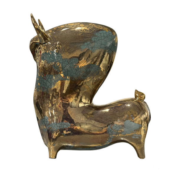 گاو  کرامیج پتینه طلا سبز (4910214)