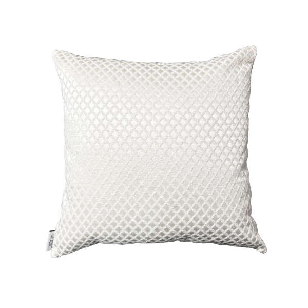 کوسن مخمل طرح لوزی سفید